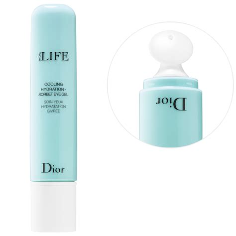 dior hydra life cooling hydration sorbet eye gel|Dior hydra life close up.